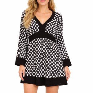J.T.B. Black & White Polka Dot Dress - Large